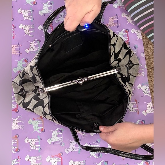 Coach Black and Gray Patterned Bag - Picture 2 of 7